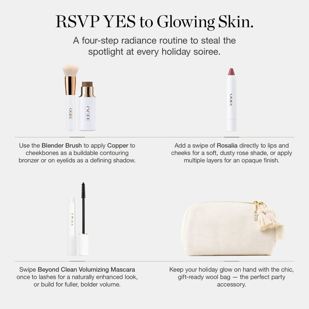 NEW OGEE Minute to Glow 3 step skincare bundle $220 msrp face stick lip oil - Picture 6 of 8